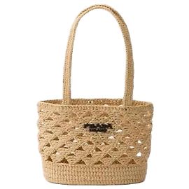 Prada Bolsa de crochê tecido OOO Multicor