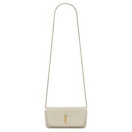 Saint Laurent Bolsa transversal de couro Branco