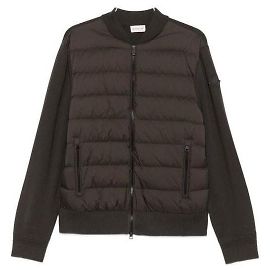 Moncler Cardigã de lã com zíper acolchoado Multicor