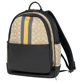 Coach Signature Backpack Black Beige