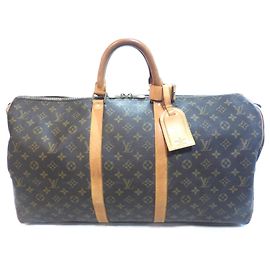 Louis Vuitton Keepall 55 Monograma - SD852 Marrom