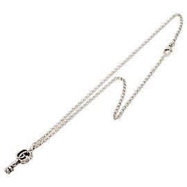 Gucci Silver Sterling Silver G Marmont Key Pendant Necklace Silvery