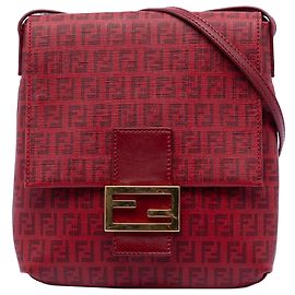 Borsa a tracolla Fendi Zucchino Spalmati rossa Rosso