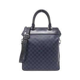 Borsa Tote Greenwich Damier Cobalt di Louis Vuitton Nero Blu