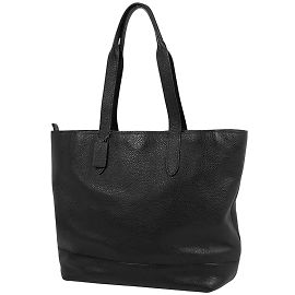 Coach Black Leather Tote and Shoulder Bag Black