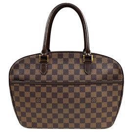Sac à main Damier horizontal Saria de Louis Vuitton Marron