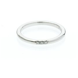 Tiffany & Co Tiffany Forever Ring 3P Diamond Platinum Band Silvery