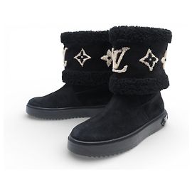NUEVAS BOTAS ANKLE LOUIS VUITTON SNOWDROP 1A95D5 41 NEGRAS Negro