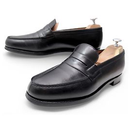 SCARPE JM WESTON MOCASSINI 180 8C 41.5 42 IN PELLE NERA Nero