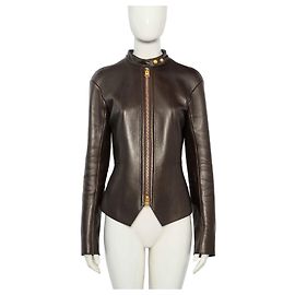 TOM FORD Stand Collar Jacket Brown