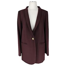 Veronica Beard Single Button Dickey Coat Red Dark red