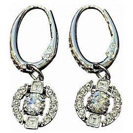 Swarovski Kristall Ohrringe Silber Metallisch