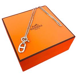 Hermès Chaîne d'Ancre Amulette Silver925 Necklace Silvery Metallic