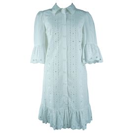 See by Chloé Vestido camisa blanco bordado See by Chloe Blanco