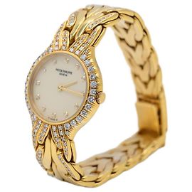Orologio da polso abbellito PATEK PHILIPPE D'oro Metallico