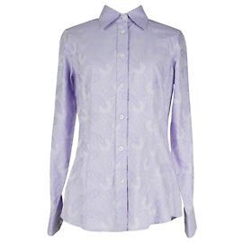 Etro Lavendel Seidenhemd Lila
