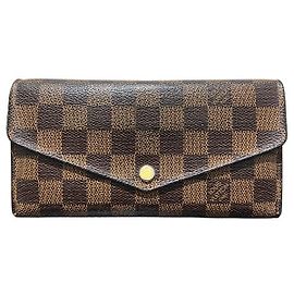 Cartera Larga Damier Sarah de Louis Vuitton Castaño