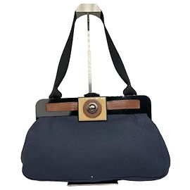 Bolsa de flap em denim vintage Marni azul marinho Azul marinho