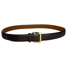 Vintage Dior Gürtel aus schwarzem Leder mit Schlangenprägung Braun