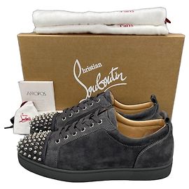 Baskets Louis Junior Spikes de Christian Louboutin Gris anthracite