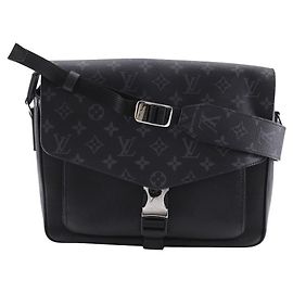 Borsa Messenger Monogram Taigarama Louis Vuitton Nero