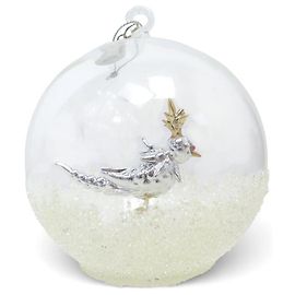 RARE TIFFANY & CO SNOW GLOBE CHRISTMAS BIRD + BOX Other