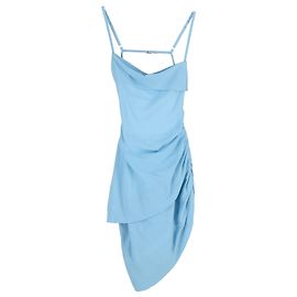 Abito Mini Saudade Jacquemus in Cotone Blu Chiaro Blu Blu chiaro