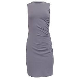 Robe Mini Sans Manches en Coton Gris Theory Gathered Gris
