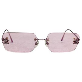 Óculos de sol Swarovski Rhinestone rosa Chanel 2047-B Rosa