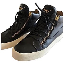 Baskets montantes Giuseppe Zanotti en cuir noir Noir