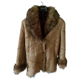 Autre Marque Lambskin jacket beige 3/4 sleeves Beige