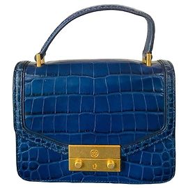 Bolsa Tory Burch de couro azul marinho Azul marinho