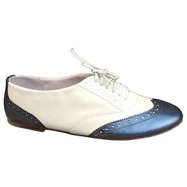 Chaussures Richelieu Bloch en Cuir Argenté Eggshell Argenté Blanc cassé