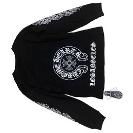 Black long sleeve Chrome Hearts t-shirt with logo Black