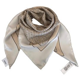 Sciarpa Burberry in seta beige crema Beige