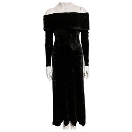 Jenny Packham Schwarzes Samt-Abendkleid Schwarz