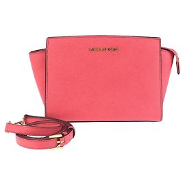 Borsa a Spalla Selma in PVC di Michael Kors Rosa Rosso