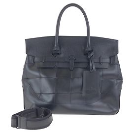 Autre Marque PELLE MORBIDA MARRAKECH Leather 2way Business Bag Black
