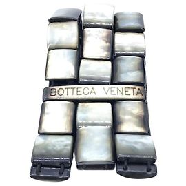 Bottega Veneta Pulsera elástica de madreperla gris Gris