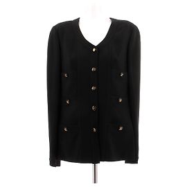 Chanel Schwarze Blazerjacke Schwarz