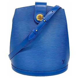 Sac à main épaule Cluny Epi Louis Vuitton Bleu