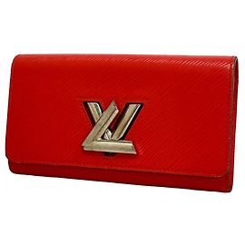 Cartera Larga Twist Epi Louis Vuitton Roja