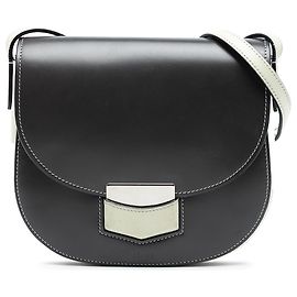 Céline Celine Pequeño Trotteur Bicolor en Piel de Ternera Esmaltada Negra Otro
