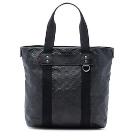 Gucci Black Guccissima Web Tote Black
