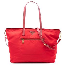 Borsa a mano Tessuto rossa Prada Rosso