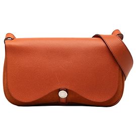 Sac Colorado PM em Vache Liege e Toile Laranja Hermès Laranja