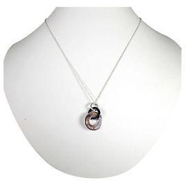 Tiffany & Co Collar de Círculo Interconectado Tiffany 925 en Titanio 1837 Otro