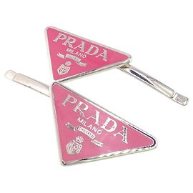 Grampos de cabelo Triangle Prada em rosa Rosa