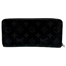 Louis Vuitton Monogram Eclipse Bi-Fold Wallet Brown Black Monogram
