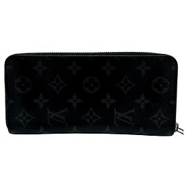Billetera bi-fold Monogram Eclipse Louis Vuitton Castaño Negro Monograma